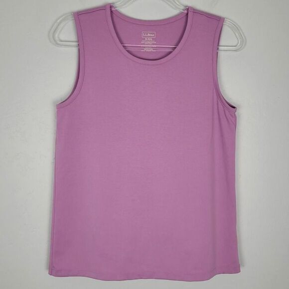 L.L. Bean Size M Supima Cotton Tank Top Lot Of 2 Bundle Pink Mauve Purple - Picture 7 of 11